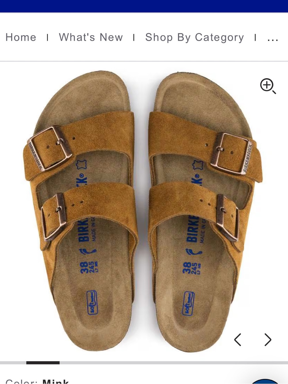 NWT Birkenstock Tan Double Strap Sandals 38
